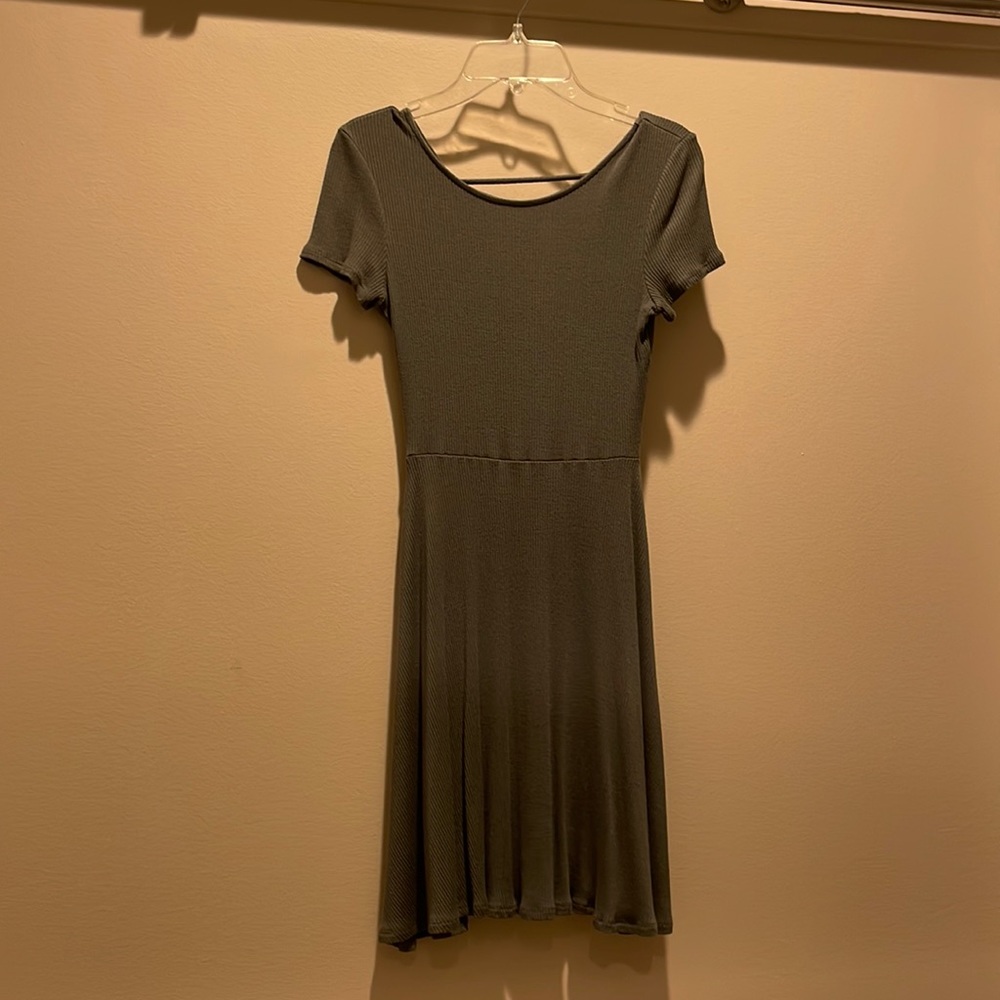AQUA Green A-line Dress
